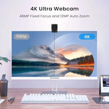 Load image into Gallery viewer, CIRICO UltraCam L43C 4K Webcam, 48MP Fixed Focus, 12MP Auto Zoom, PDAF Autofocus, Magnetic Base for Gaming, Zoom, Teams, PC/Mac/Laptop - Black_2159