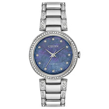 Load image into Gallery viewer, Citizen Women's Eco-Drive Dress Classic Crystal Watch in Rose-Tone Stainless Steel, Mother of Pearl Dial (Model: EM0843-51D)_1