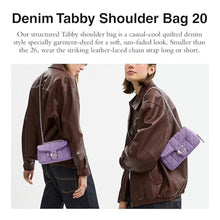 Load image into Gallery viewer, Coach Colored Dye Quilted Denim Tabby Shoulder Bag 22_23