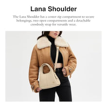 Load image into Gallery viewer, COACH Polished Pebble Leather Lana Shoulder Bag 23 Ivory One Size_24