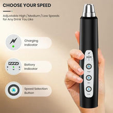 Load image into Gallery viewer, Colarlemo Milk Frother Handheld Rechargeable, Frother Wand Drink Mixer Electric Whisk for Coffee, Detachable With 3 Stainless Whisks, Hand Mixer for Lattes, Cappuccino, Matcha, Egg, No Stand,Black_5191