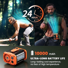 Load image into Gallery viewer, coldSky Upgraded Waist Fan 5 Speeds Clip On Fan, 24 Hrs Cooling for Outdoor, Orange_241