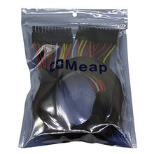 Load image into Gallery viewer, COMeap 24 Pin ATX Cable for Corsair SFX RMX RMi SF HX Series PSUs, 18 Pin + 10 Pin to 24 Pin ATX PSU Power Adapter Sleeved 24.8-inch(63cm), Black_4643