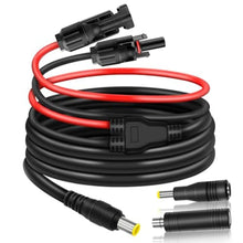 Load image into Gallery viewer, COMeap 6FT Solar Connector to DC 8mm Adapter Cable for Jackery Explorer 3000 2000 1500 1000 880 550 500 300 290 240 160 GZ Yeti BLUETTI Portable Power Station, Solar Generator, Solar Panel, Black_1