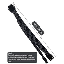 Load image into Gallery viewer, COMeap 8 Pin to 4 Pin CPU Power Adapter, CPU 8 Pin ATX 4 Pin Male Converter Extension Cable for Motherboard 9.5-inch(24cm), Black_4803