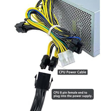 Load image into Gallery viewer, COMeap 8 Pin to 4 Pin CPU Power Adapter, CPU 8 Pin ATX 4 Pin Male Converter Extension Cable for Motherboard 9.5-inch(24cm), Black_4804