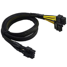 Load image into Gallery viewer, COMeap CPU 8 Pin Male to Dual 8 Pin(6+2) Male PCIe Power Adapter Cable for Dell PowerEdge T730 T620 T630 T640 T430 T440 and NVIDIA Tesla GPU 21-inch(53cm)_1