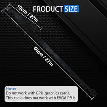 Load image into Gallery viewer, COMeap CPU Cable for Corsair PSUs, CPU 8 Pin Male to Dual CPU 8 Pin (4+4 Detachable) Male EPS-12V Motherboard Power Adapter for Thermaltake ARESGAME Power Supply 27-inch(69cm), black_4651