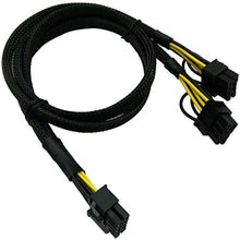 Load image into Gallery viewer, COMeap GPU Power Cable for HP DL580 DL585 DL980 G7 Server, 10 Pin to Dual PCI-E 8 Pin(6+2) Power Adapter Splitter 25-in(63.5cm), Black_1