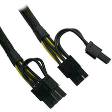 Load image into Gallery viewer, COMeap GPU Power Cable for HP DL580 DL585 DL980 G7 Server, 10 Pin to Dual PCI-E 8 Pin(6+2) Power Adapter Splitter 25-in(63.5cm), Black_4690