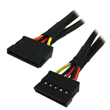 Load image into Gallery viewer, COMeap SATA Power Cable for Dell Inspiron 3653 3650 Series, SATA 15 Pin x2 to Mini 6 Pin ATX Adapter Compatible Part No. GP2JM 13-inch(33cm)_3500