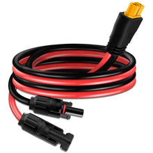 Load image into Gallery viewer, COMeap Solar Panel Cable for Ecoflow Anker SOLIX 10AWG, Compatible with MC-4 to XT60 Plug Solar Panel Connector Adapter Extension for Portable Power Station Solar Generator RV 3.4ft(1.04m), Black_1