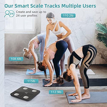 Load image into Gallery viewer, Comfier Smart Body Fat Scale, Accurate Digital Bathroom Scale for Body Weight and Fat, LED Display & App Monitor Weighing Machine for Fat Water Muscle BMI,14 Body Compositions Analysis,400lbs,Black_933