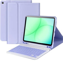 Load image into Gallery viewer, Compatible for Galaxy Tab A11 Plus 2025/A9+ 11 Inch 2023 with Keyboard Case Model SM-X210/X216/X238, Wireless Bluetooth Keyboard Cover Compatible for Samsung Galaxy Tablet A11+ Built-in Pencil Holder, LightPurple_1