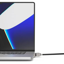 Load image into Gallery viewer, Compulocks Ledge Lock Adapter and keyed Cable Lock for M1, M2, M3, & M4 MacBook Pro 16" Silver_1