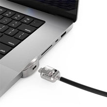 Load image into Gallery viewer, Compulocks Ledge Lock Adapter and keyed Cable Lock for M1, M2, M3, & M4 MacBook Pro 16" Silver_8222