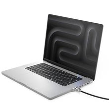Load image into Gallery viewer, Compulocks Ledge Lock Adapter and keyed Cable Lock for M1, M2, M3, & M4 MacBook Pro 16" Silver_8224