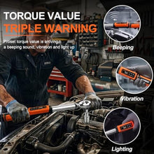 Load image into Gallery viewer, coobeast 3/8 Drive Digital Torque Wrench(1.5-99.5 Ft-lbs./2-135Nm), Orange_5527