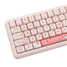 Load image into Gallery viewer, COOMICKEY Cute Keycaps Pink Cat PBT 139 Keys MX Switch Custom Key Cap, PinkCatMOA_1