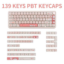 Load image into Gallery viewer, COOMICKEY Cute Keycaps Pink Cat PBT 139 Keys MX Switch Custom Key Cap, PinkCatMOA_27