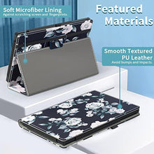 Load image into Gallery viewer, COOWPS Case for New Amazon Fire HD 8 & HD 8 Plus Tablet (12th/10th Generation, 2024/2022/2020 Release) - Slim Folding Stand Cover with Auto Wake/Sleep and Hand Strap, White Rose, WhiteRose_2895
