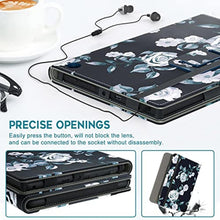 Load image into Gallery viewer, COOWPS Case for New Amazon Fire HD 8 & HD 8 Plus Tablet (12th/10th Generation, 2024/2022/2020 Release) - Slim Folding Stand Cover with Auto Wake/Sleep and Hand Strap, White Rose, WhiteRose_2896