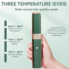 Load image into Gallery viewer, Cordless Hair Straightener, 2 in 1 Portable Mini Ceramic Flat Iron and Curler, USB-C Rechargeable Travel Straightener, Lock in Moisture & Shine, 3 Levels Adjustable (Green)_1735