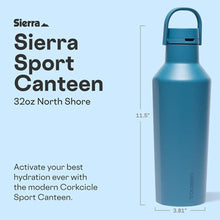 Load image into Gallery viewer, Corkcicle Classic Sport Canteen Insulated Water Bottle - Keeps Beverages Cold 25 Hours - Triple Insulated - Summer Drinkware Gift - Keeps Drinks Ice Cold - Leak-Proof Cap - 32 oz - North Shore, NorthShore_5539