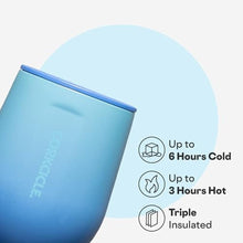 Load image into Gallery viewer, Corkcicle Classic Stemless Wine Tumbler - Keeps Drinks Cold for 6 Hours - Triple-Insulated Stainless Steel - Non-Slip Bottom - Summer Drinkware Gift - Keeps Drinks Ice Cold - 12 oz - Boom Box Blue, BoomBoxBlue_5917
