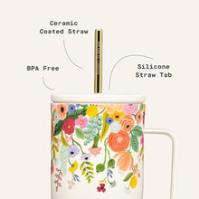 Load image into Gallery viewer, Corkcicle Cold Cup XL - Insulated Tumbler with Handle - Keeps Drinks Cold 12 Hours - Triple-Insulated - Spill-Proof Lid - Summer Drinkware Gift - Keeps Drinks Ice Cold - 30 oz - Garden Cream Floral, GardenCreamFloral_5970