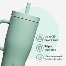 Load image into Gallery viewer, Corkcicle Cruiser - Insulated Tumbler with Handle - Keeps Drinks Cold 20 Hours - Spill-Proof Dual Lid - Triple-Insulated - Summer Drinkware Gift - Keeps Drinks Ice Cold - 22 oz - Thyme_5505