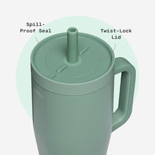 Load image into Gallery viewer, Corkcicle Cruiser - Insulated Tumbler with Handle - Keeps Drinks Cold 20 Hours - Spill-Proof Dual Lid - Triple-Insulated - Summer Drinkware Gift - Keeps Drinks Ice Cold - 22 oz - Thyme_5507
