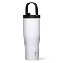 Load image into Gallery viewer, Corkcicle Go Cup XL - Leak-Proof Travel Tumbler - Triple Insulated Stainless Steel Water Bottle - Easy-Carry Handle - Summer Drinkware Gift - Keeps Drinks Ice Cold - 30 oz - Gloss White, GlossWhite_1
