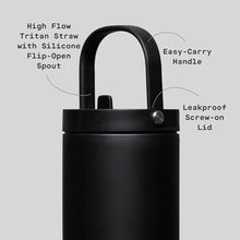 Load image into Gallery viewer, Corkcicle Go Cup XL - Leak-Proof Travel Tumbler - Triple Insulated Stainless Steel Water Bottle - Easy-Carry Handle - Summer Drinkware Gift - Keeps Drinks Ice Cold - 30 oz - Matte Black, MatteBlack_5556