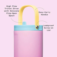 Load image into Gallery viewer, Corkcicle Go Cup XL - Leak-Proof Travel Tumbler - Triple Insulated Stainless Steel Water Bottle - Easy-Carry Handle - Summer Drinkware Gift - Keeps Drinks Ice Cold - 30 oz - Pink Pop, PinkPop_5526