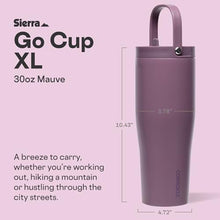 Load image into Gallery viewer, Corkcicle Go Cup XL - Leak-Proof Travel Tumbler - Triple Insulated Stainless Steel Water Bottle - Easy-Carry Handle - Summer Drinkware Gift - Keeps Drinks Ice Cold - 30 oz - Mauve_5489