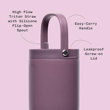 Load image into Gallery viewer, Corkcicle Go Cup XL - Leak-Proof Travel Tumbler - Triple Insulated Stainless Steel Water Bottle - Easy-Carry Handle - Summer Drinkware Gift - Keeps Drinks Ice Cold - 30 oz - Mauve_5491