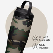 Load image into Gallery viewer, Corkcicle Protein Shaker - Built-In Agitator & Fruit Strainer Lid - 30oz - Woodland Camo, WoodlandCamo_5481