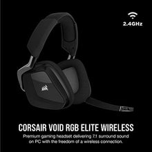 Load image into Gallery viewer, Corsair Void RGB Elite Wireless Gaming Headset 7.1 Surround Sound Omni-Directional Microphone Microfiber Mesh Earpads Up to 40ft Range iCUE Compatible PC, Mac, PS5, PS4 Carbon_260