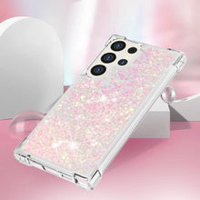 Load image into Gallery viewer, COTDINFOR Case for Samsung Galaxy S25 Ultra Case Glitter Sparkle Cute Clear Liquid Phone Case Flowing Quicksand Shockproof TPU Protective Girly Women Case for Samsung Galaxy S25 Ultra Star Pink YB_1822