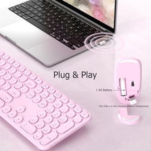 Load image into Gallery viewer, COVEVA Wireless Keyboard and Mouse Combo, 2.4GHz Wireless (Pink)_255