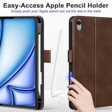 Load image into Gallery viewer, CPNVWA Leather Case for iPad Air 11" M4/M3/M2,iPad Air 10.9" 5th/4th Gen, DarkBrown_737
