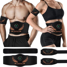 Load image into Gallery viewer, CrazySun Ab Stimulator Belt, Tactical x Abs Stimulator Muscle Toner Home Office Workout Equipment for Abdomen Orange_1