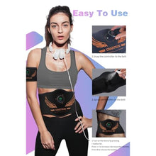 Load image into Gallery viewer, CrazySun Ab Stimulator Belt, Tactical x Abs Stimulator Muscle Toner Home Office Workout Equipment for Abdomen Orange_1319