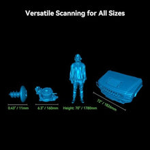 Load image into Gallery viewer, Creality CR-Scan Raptor 3D Scanner, 60fps Blue Laser & NIR, 0.02mm Accuracy, 24-Bit Color, Scans 5-2000mm Objects, Anti-Shake Tracking for Windows macOS, Black_1390