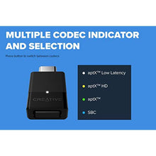 Load image into Gallery viewer, Creative BT-W3 Bluetooth 5.0 USB-C Audio Transmitter, aptX LL and aptX HD, 3.5 mm Analog Mic for Voice Chat Support, Codec Indicator and Selection, Plug-and-Play for PS4, Nintendo Switch, PC, and Mac, BluetoothAudioTransmitter_504