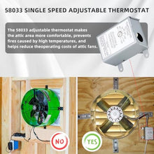 Load image into Gallery viewer, Criditpid 58033 Single Speed Adjustable Thermostat for Lomanco F0510B2944, F0510B2497, 35407, Broan 97009317 Power Vent Attic Fan Motor., Silver_10