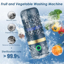 Load image into Gallery viewer, Cudinham Fruit and Vegetable Purifier Cleaner Washing Machine Upgraded Capsule Shape Disinfection OH-ion Purification Technology for Cleaning Veggie Grains Rice Meat Seafood, Blue Ocean_2