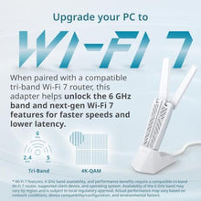 Load image into Gallery viewer, D-Link Wi-Fi 7 USB 3.0 Adapter, Wireless Internet for PC, Desktop, Laptop, White_82