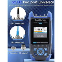 Load image into Gallery viewer, D YEDEMC Mini-Pro 1310/1550nm SM OTDR Mulit-Function Tester Built in OPM/OLS / RJ45 Test/VFL Test Rang 5m-60Km Dynamic Range 24dB/22dB Connector UPC (YD-3000-UPC), Blue_2731